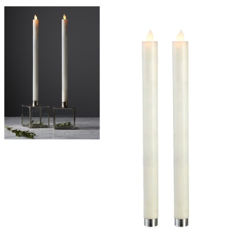 Свечи M-TWINKLE 2 шт 2х40 см белые _1