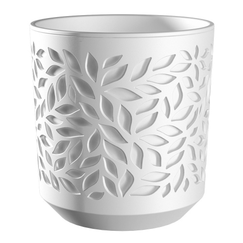 Кашпо пласт Leaves 8л белый-белый _6
