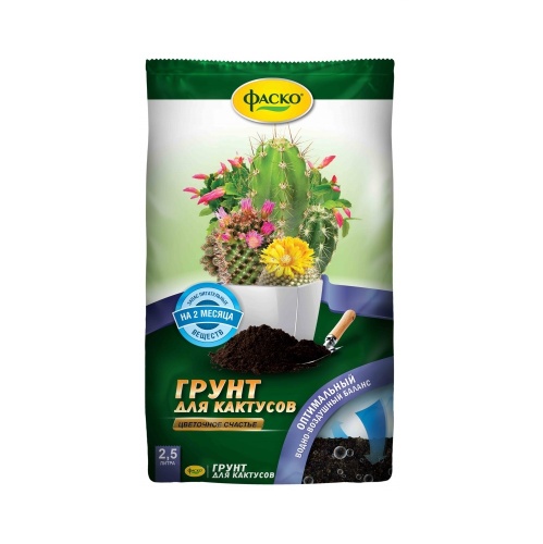 Грунт ЦВЕТОЧНОЕ СЧАСТЬЕ Для кактусов 2_5л  _15_480