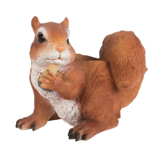 Фигура садовая БЕЛКА С ОРЕХОМ сидячая КАШПО  _1