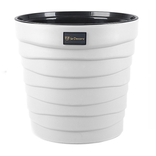 Кашпо пласт Бархан 12л белый _6