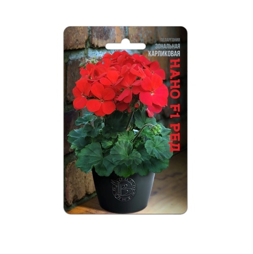 Пеларгония Нано F1 Ред F1  5шт_5_10