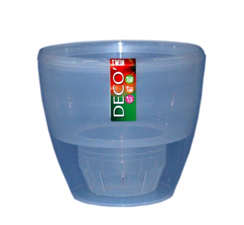 Горшок пласт DECO TWIN  5_8 л прозрачный_16