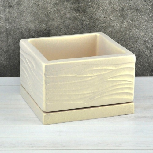 Горшок керам Волна-беж низкий 1_2л_1