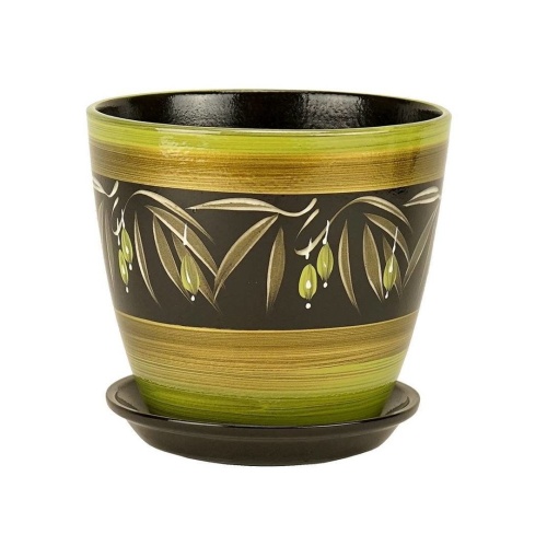 Горшок керам Бутон Оливки 2л.  _6