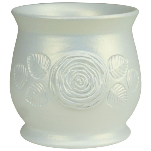 Кашпо керам ИНГРИД бел _6