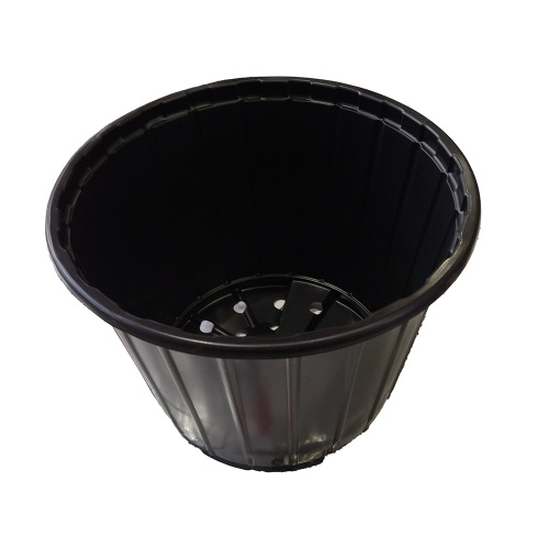 Горшок д_рассады  5_0л  черный круглый _800