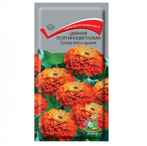 Цинния георгиноцветковая Супер Йога оранж  0_4гр_10