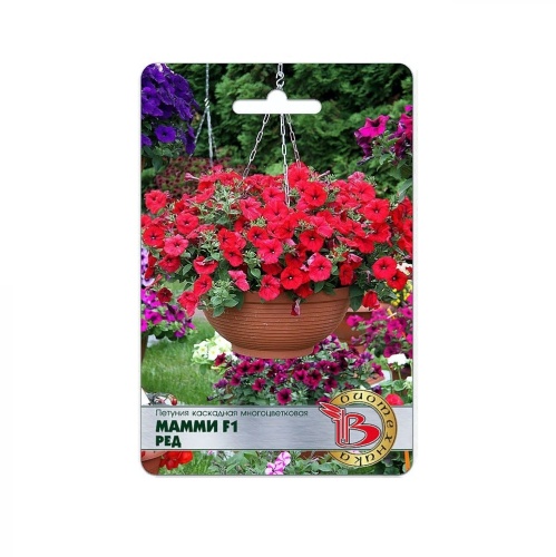 Петуния Мамми F1 Ред  каскадная многоцветковая  5шт_5_10