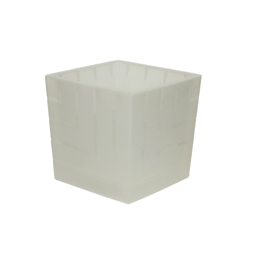 Горшок пласт КВАДРО 3_3л прозрачный _8