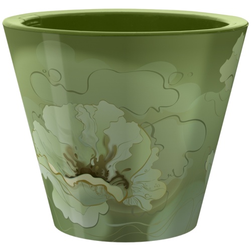 Кашпо пласт НЕЖНОСТЬ 5л оливковый _10