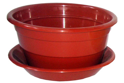 Кашпо пласт ФИАЛКА 0_5л коричневый _100