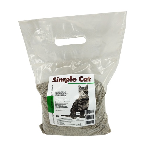 Наполнитель минеральный комкующийся _Simple Cat_ 2_5кг_1