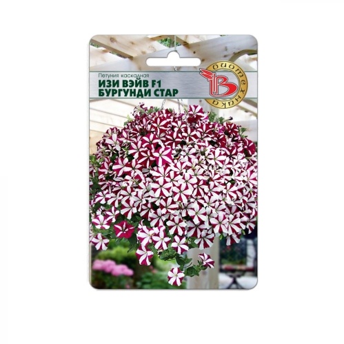 Петуния Изи Вейв F1 Бургунди Стар каскадная  5шт_5_10