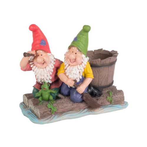 Фигура садовая ГНОМЫ НА ПЛОТУ _1