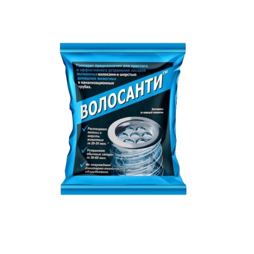 Средство для очистки канализационных труб Волосанти 35 гр _100