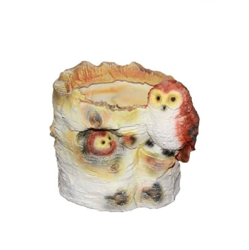 Фигура садовая ПЕНЕК БЕРЕЗОВЫЙ С СОВОЙ  КАШПО_12