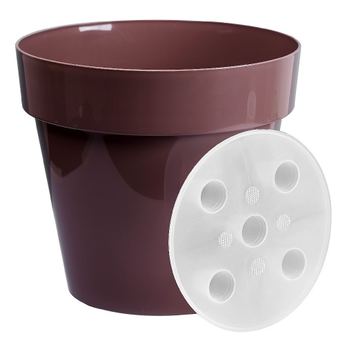 Кашпо пласт ПОРТО 15л мокко  _5