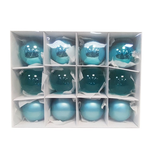 Набор елочных шаров d100мм_ бирюза 12 шт_4
