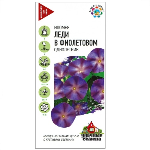 Ипомея Леди в фиолетовом_Удачные семена  0_5гр_10