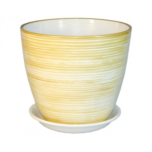 Горшок керам Бутон бел_золото 2л.  _6