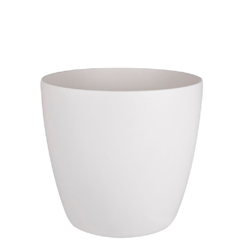 Кашпо пласт БРЮССЕЛЬ кругл d47 УАЙТ на колесиках _1