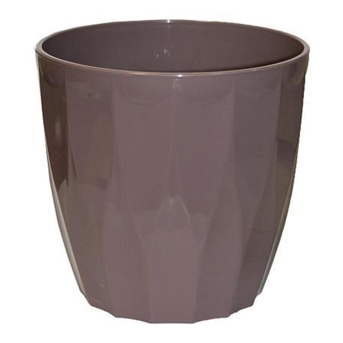 Кашпо пласт ФЛЮТЕ 3л мокко  _12