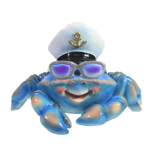 Фигура декоративная КРАБ В ОЧКАХ синий _4