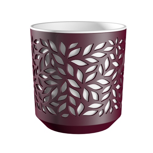 Кашпо пласт Leaves 2_5л бордо-белый _12