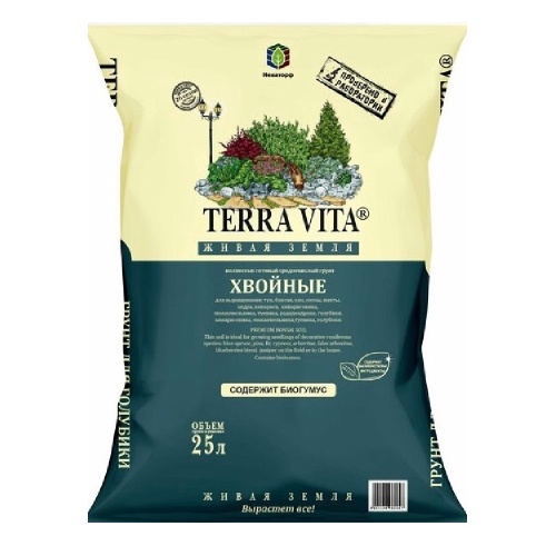 Грунт ЖИВАЯ ЗЕМЛЯ Хвойные-Голубика-Рододендрон 25л  _60