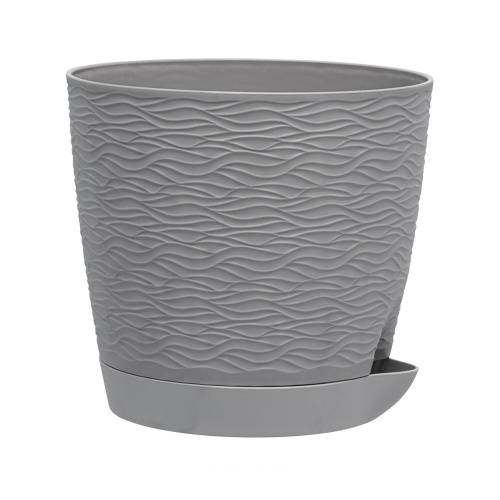 Кашпо пласт БЛЮЗ 1_5л серый жемчуг _18 