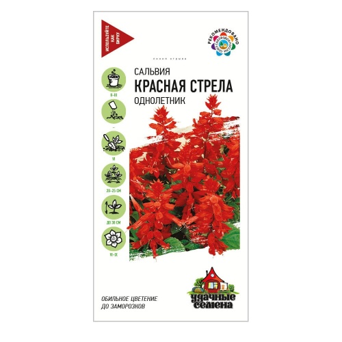 Сальвия Красная стрела_Удачные семена  0_5гр_10