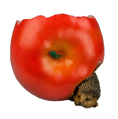 Фигура садовая ЯБЛОКО С ЕЖОНКОМ КАШПО  _1