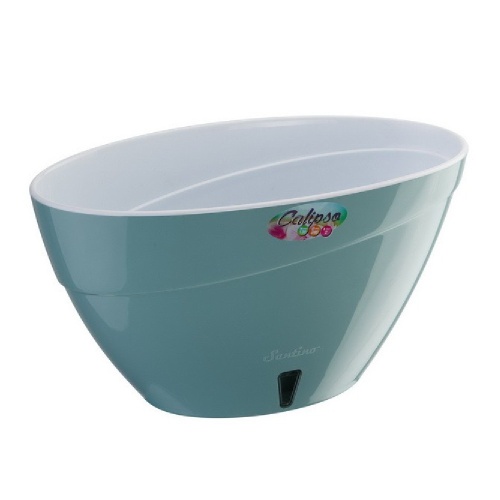 Горшок вазон пласт CALIPSO 2 л нефрит-белый  _21