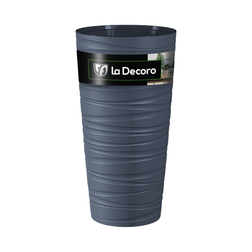 Кашпо пласт Модерн Максимум 15л антрацит с вкладышем _5