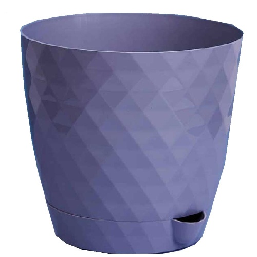 Горшок пласт РУМБА 1л серый шелк  _30