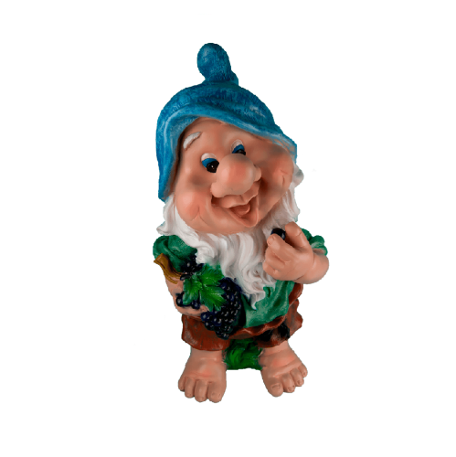 Фигура садовая ГНОМ С ВИНОГРАДОМ _1