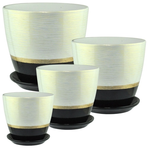 Горшок керам Бутон Эстет зол_чер (153) 5_4л. (4)  _2