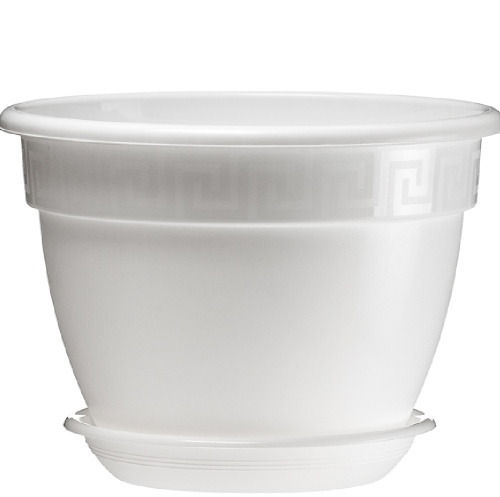 Горшок пласт АНТИК 10_0л белый _5