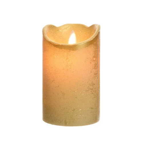 Свеча светодиодная h12_5см золото 1шт_12