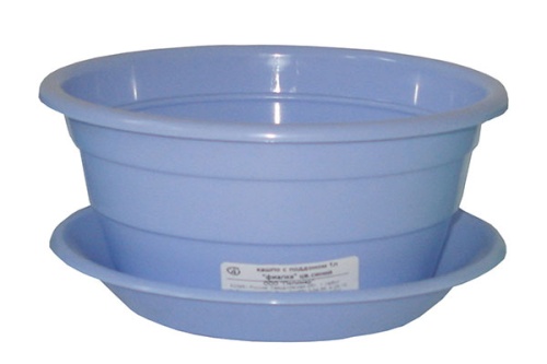 Кашпо пласт ФИАЛКА 1л синий _60