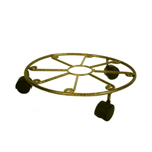 Подставка д_цветов  1яч малая на колесиках _5