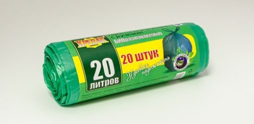 Мешки д_мусора КРЕПАК БИО 20л 20шт  с ручками в рул _50