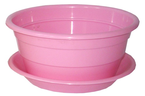 Кашпо пласт ФИАЛКА 1л розовый _60