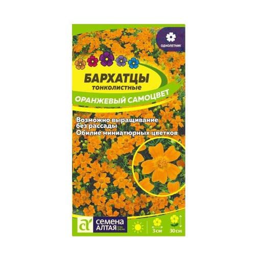 Бархатцы Оранжевый Самоцвет  0_1гр_10
