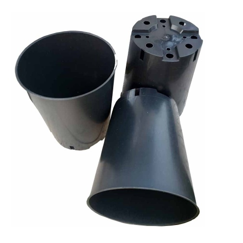 Горшок д_рассады  4_0л  черный круглый матовый 175_210мм _1