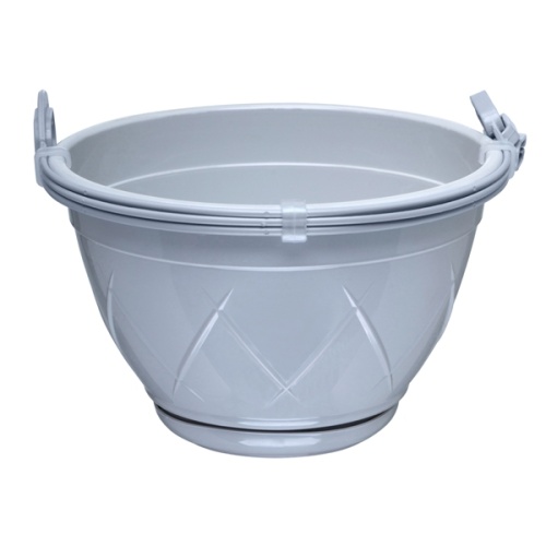 Горшок пласт ЛИЛИЯ ПОДВЕСНАЯ 4 л серый  _40