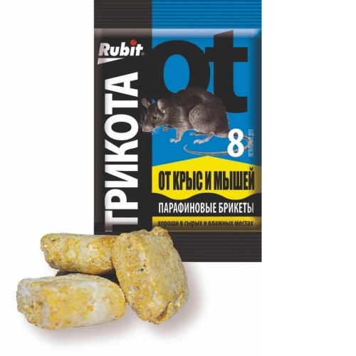 Брикет от грызунов ТРИКОТА Рубит 80гр  _40