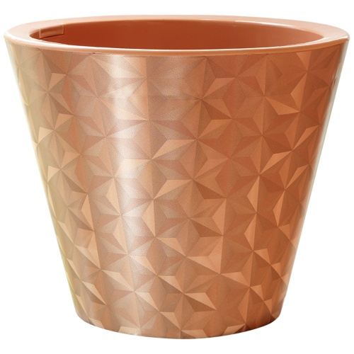 Кашпо пласт ГРАНИ 5л карамельный фольга _10
