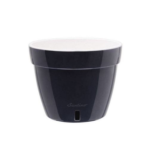 Горшок пласт АСТИ 6л антрацит-белый _15